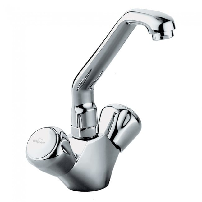 Sink Mixer With Raised J Spout Table Mounted 