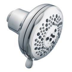 Chrome Five-Function 4 Diameter Spray Head Standard Showerhead