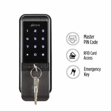 RFID Card Digital Lock with Mechanical Key Access