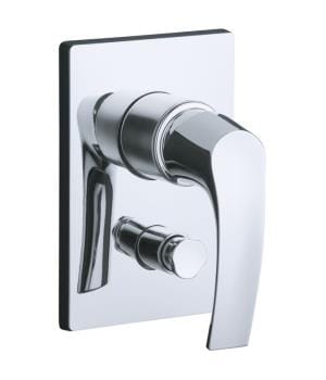 Symbol Recessed Bath and Shower Faucet Trim With Lever Handle and Diverter Button