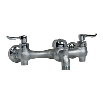 Service Sink Faucet, 3 Inch Vacuum Breaker Spout, Supply Stops