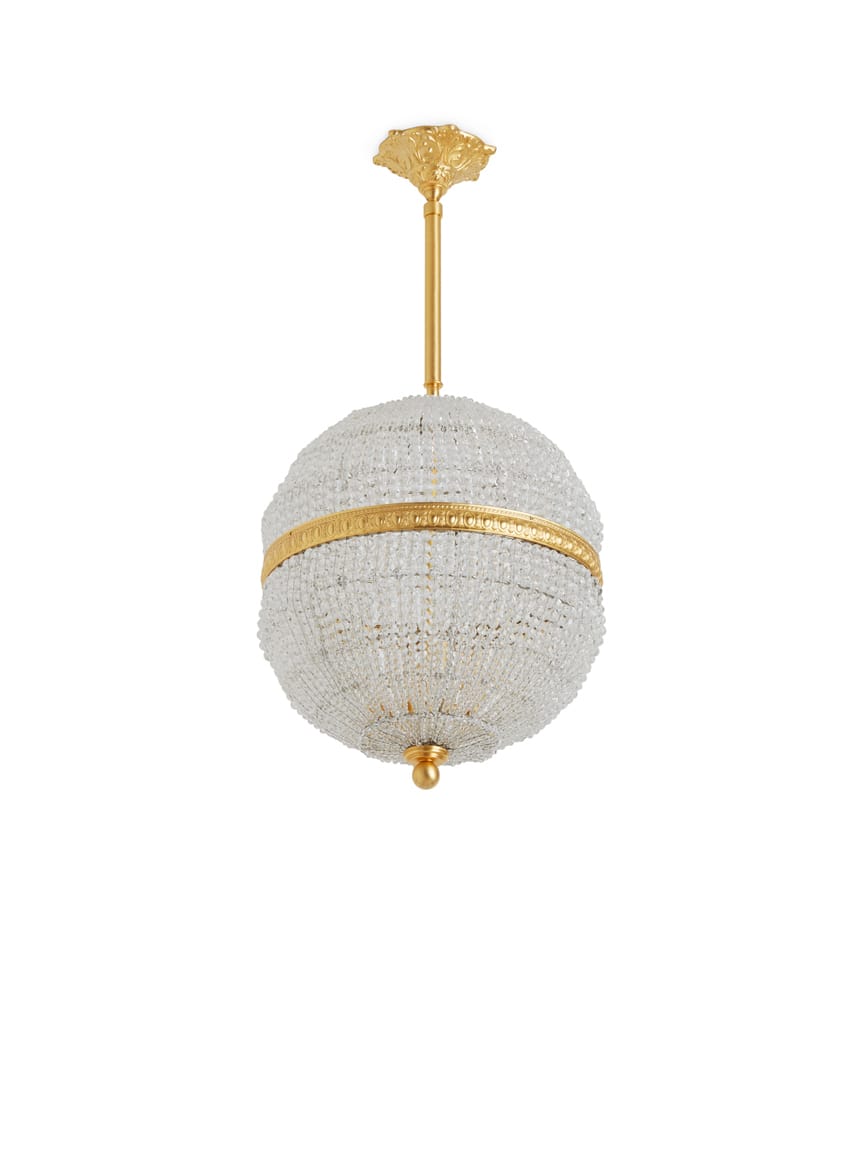 12 Globe Crystal Beaded Pendant Light