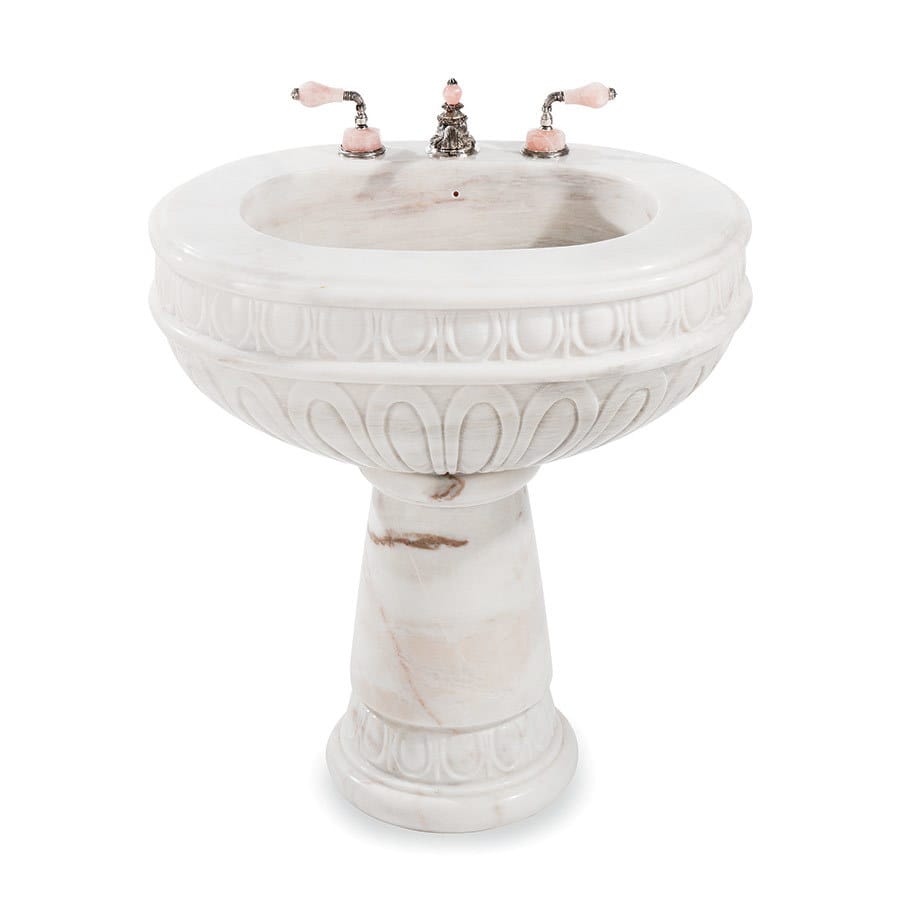 Egg & Dart Stone Pedestal