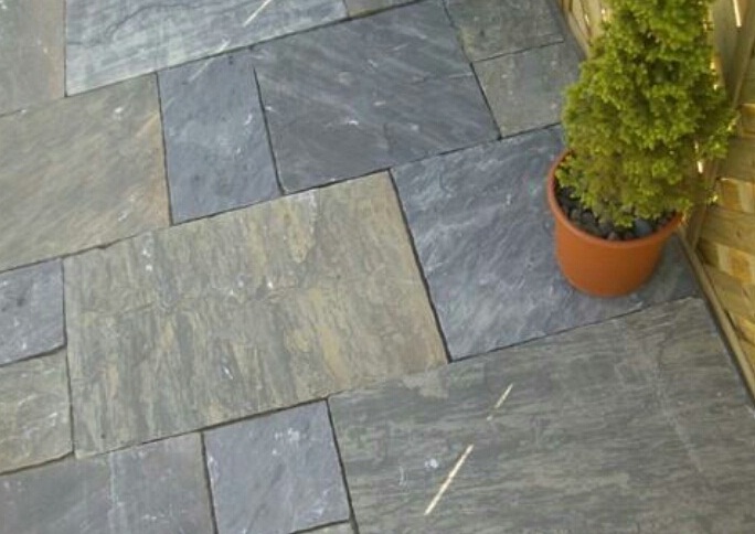 Grey Stone Paver Flooring