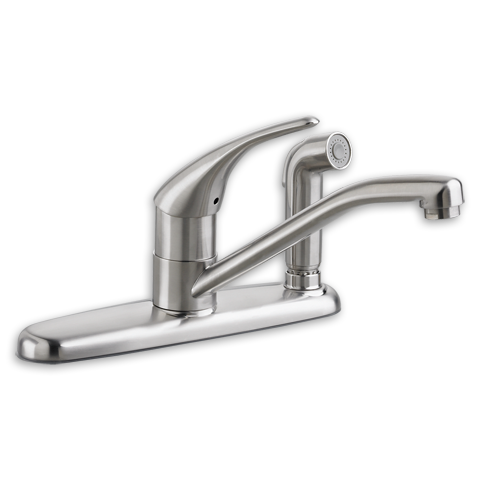 Cadet 1-Handle Kitchen Faucet with Side Spray- Stainless Steel