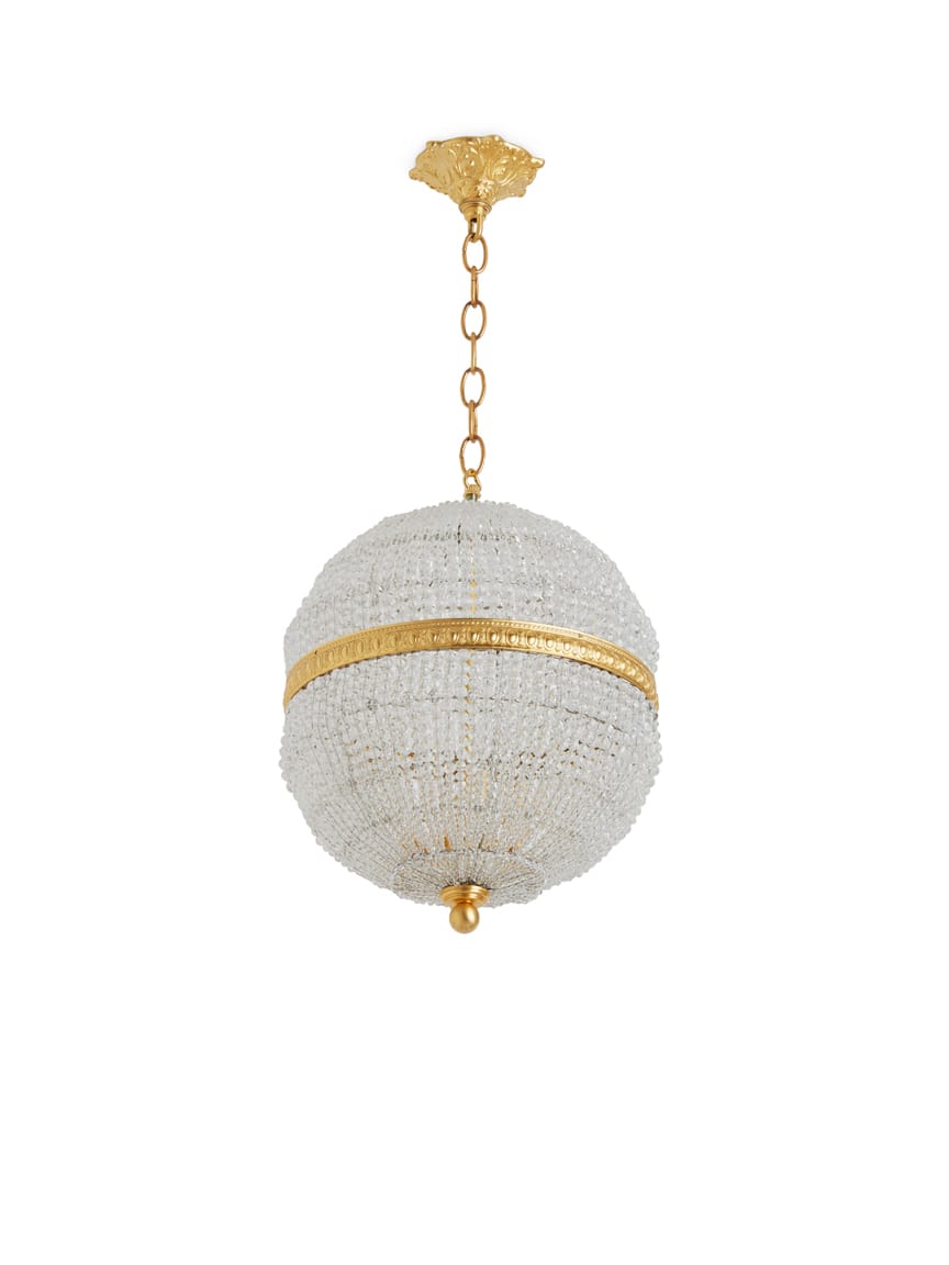 12 Globe Crystal Beaded Chain Pendant Light