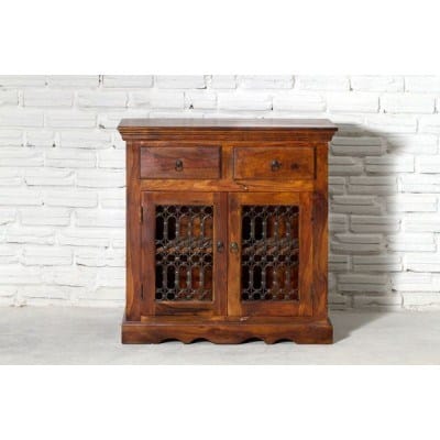 Solid Wood Teak Jali Cabinet India