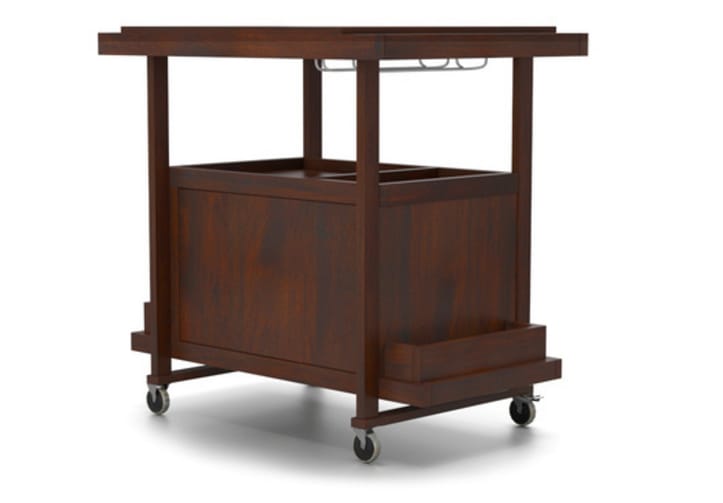  Solid Wood Bar On Wheels Cabinet India