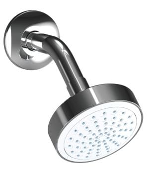 Geometric Single Function Showerhead with Showerarm and Escutcheon 