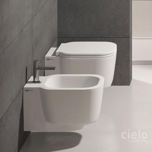 Cubika Wall-hung Bidet and Wall Hung Wc White