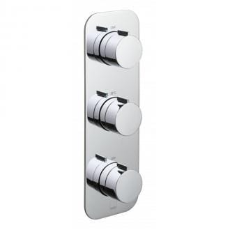 2 Outlet - 3 Handle Concealed Thermostatic Valve - Vertical