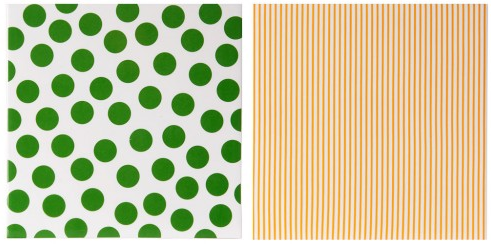 Trivet Dots & Stripes Orange & Green