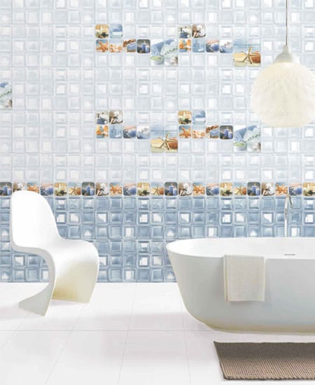 Glass Blue Parking Wall Tiles