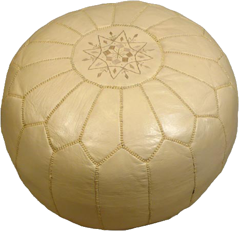 Moroccan Poufs - Cream