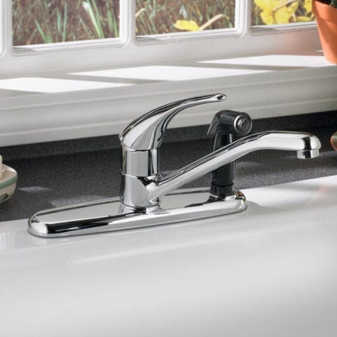 Cadet 1-Handle Kitchen Faucet with Side Spray- Polished Chrome