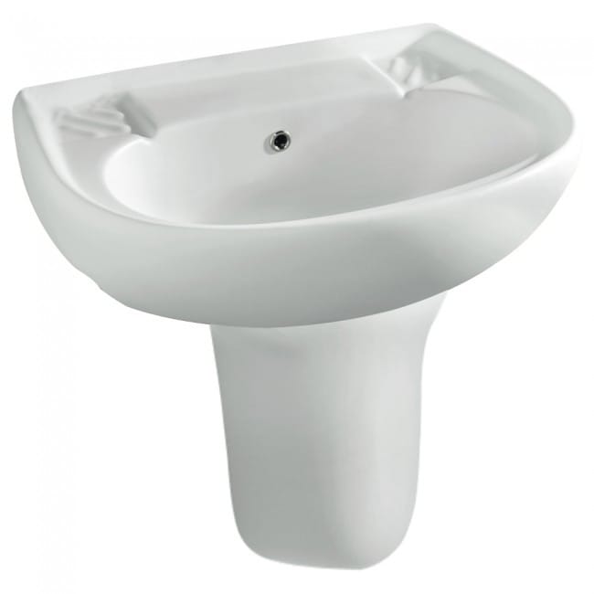 Almo Wall Hung Wash Basin with Half Pedestal