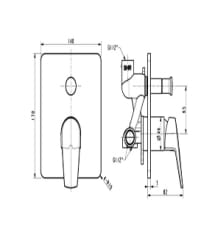 Simplicity Square Concealed Bath & Shower Mixer