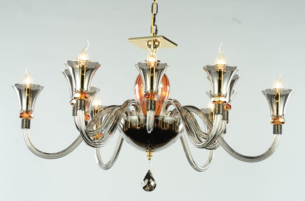 Ekru Smokey Crystal Chandelier